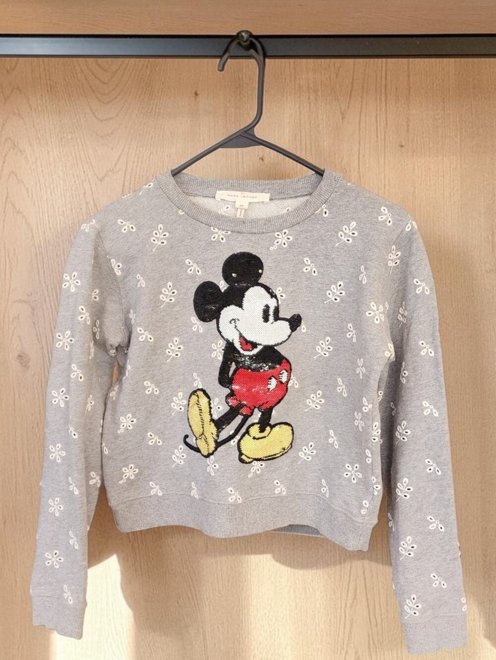 Marc Jacobs x Disney Collab Sweatshirt Sequin Mickey Mouse Collectible Size S